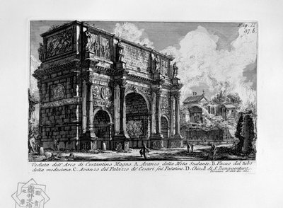 Arch of Constantine and Meta Sudans (Rome) by Giovanni Battista Piranesi